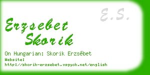 erzsebet skorik business card